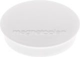 MAGNETOPLAN Magnet Basic Ø 30 mm weiß – 10er-Pack, Ferrit-Vollkern, Haftkraft ca. 0,7 kg