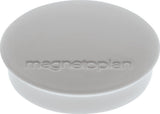 MAGNETOPLAN Magnet Basic Ø 30 mm weiß – 10er-Pack, Ferrit-Vollkern, Haftkraft ca. 0,7 kg