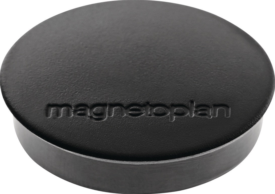 MAGNETOPLAN Magnet Basic Ø 30 mm weiß – 10er-Pack, Ferrit-Vollkern, Haftkraft ca. 0,7 kg