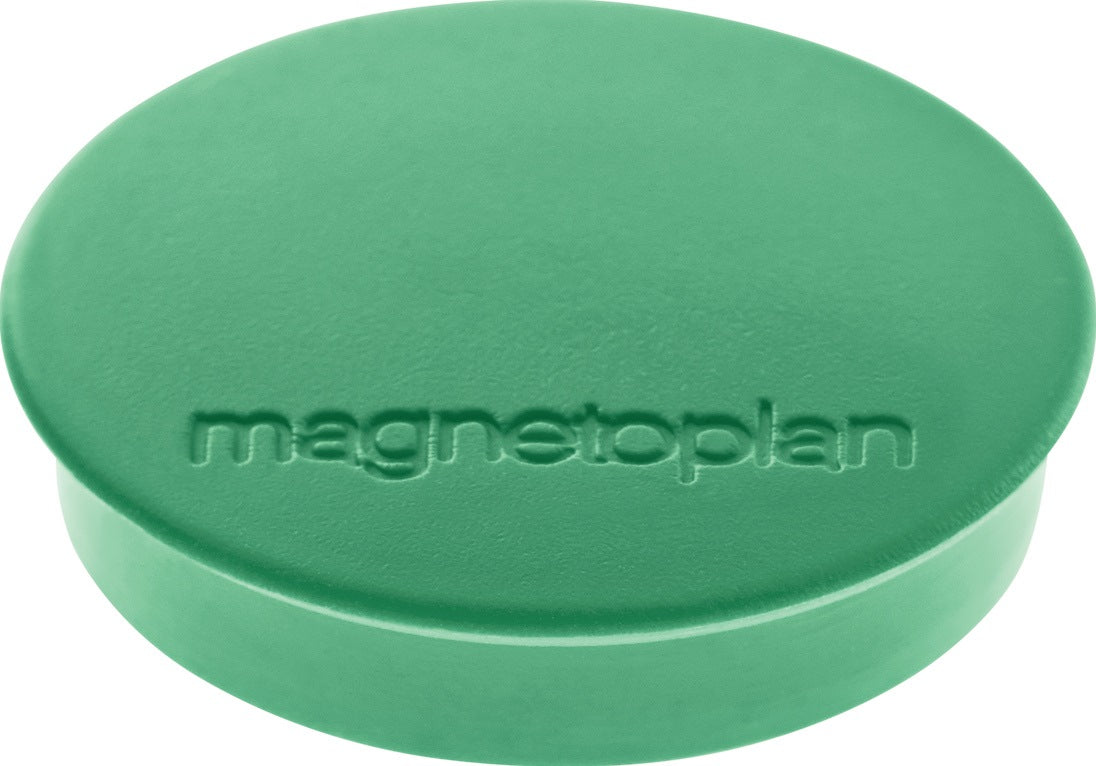 MAGNETOPLAN Magnet Basic Ø 30 mm weiß – 10er-Pack, Ferrit-Vollkern, Haftkraft ca. 0,7 kg