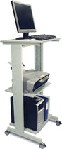 Twinco Solution PC-Arbeitstisch H1180xB600xT500mm lichtgrau fahrbar
