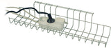 Twinco Solution Kabelkorb für Schreibtisch 490x100x80-85 mm silber – Untertisch-Organizer