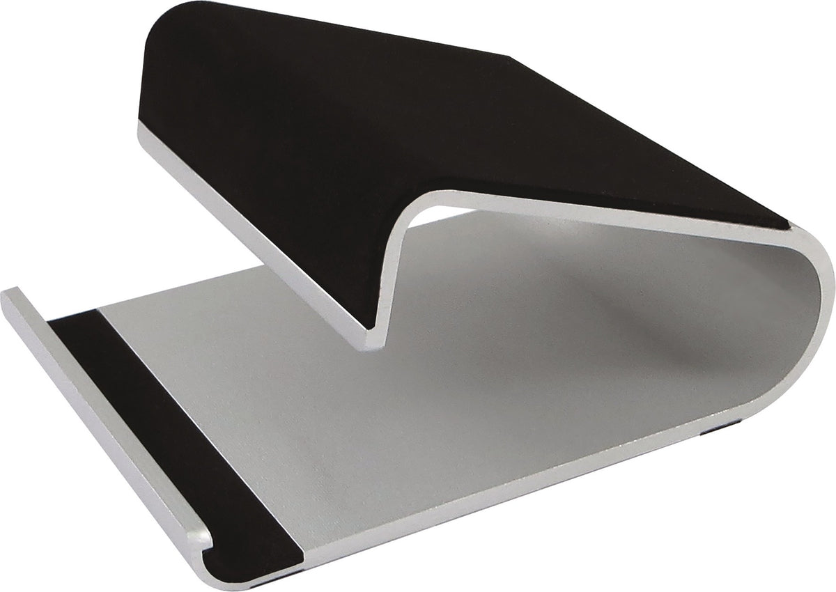 HELIT Tablethalter B100xT135xH68mm aus Aluminium – für Tablets und Handys, 2 Auflagewinkel