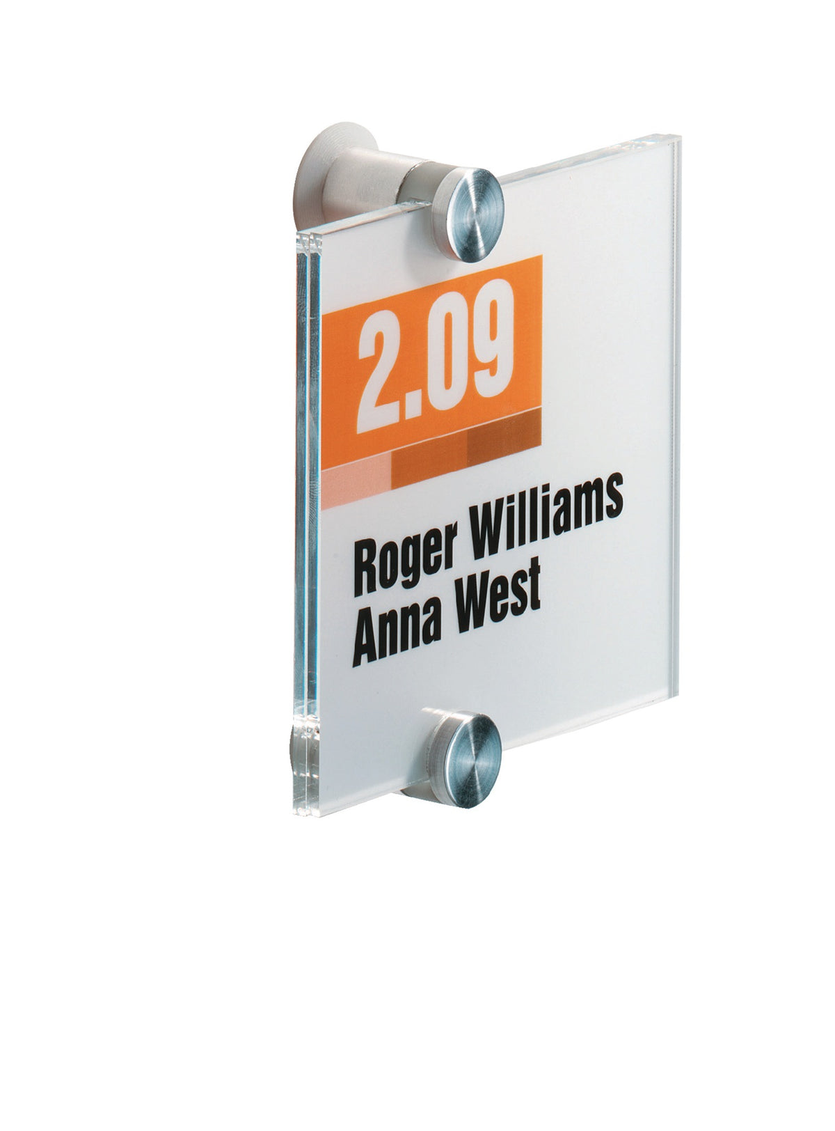 DURABLE Tür-/Infoschild 105x105 mm Acryl Sichtfenster & Acryl-Rückenteil