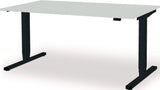 MAUSER levero H650-1250xB1600xT800mm elektrisch höhenverstellbarer Schreibtisch signalweiß RAL9003