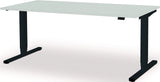 MAUSER levero H650-1250xB1600xT800mm elektrisch höhenverstellbarer Schreibtisch signalweiß RAL9003