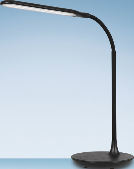 HANSA Akku-Schreibtischleuchte LED Move ABS/Silikon schwarz, 400 mm, dimmbar, kabellos