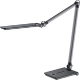 HANSA Schreibtischleuchte Wave grau metallic mit LED, dimmbar, höhenverstellbar bis 760 mm