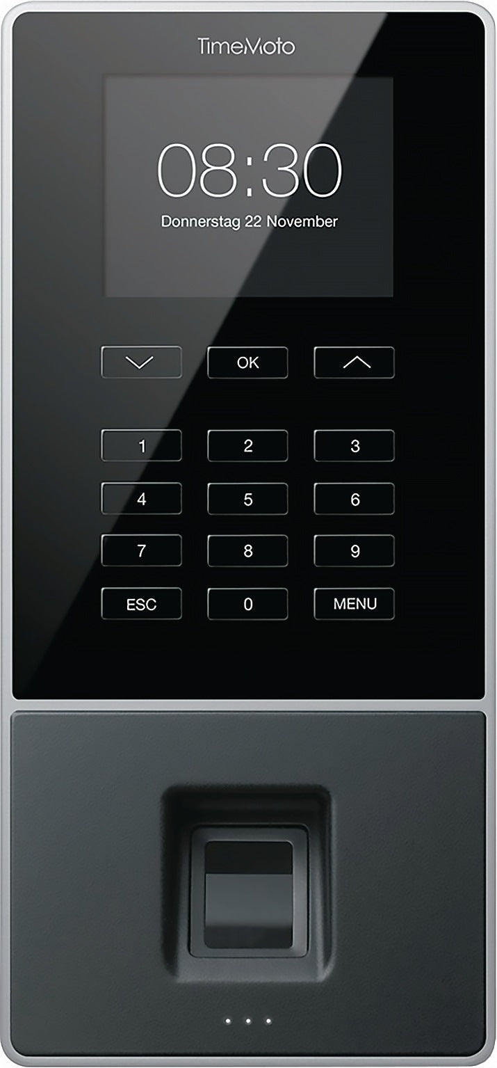 TIMEMOTO Zeiterfassungssystem TM-616 mit RFID-Scanner für bis zu 200 Mitarbeiter