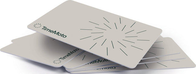 TIMEMOTO RF-100 RFID-Ausweiskarten 25 Stück im Kreditkartenformat für Zeiterfassung
