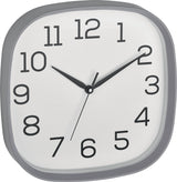 TFA Wanduhr Quarzuhr Kunststoff grau Ø 295 mm analog Zahlen 1,5 V