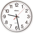 PEWETA Wanduhr Quarzuhr Ø250mm weiß – geräuschloses Uhrwerk, arabische Zahlen, 1,5V