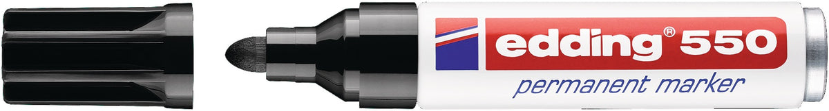 EDDING Permanentmarker 550 schwarz – 3-4 mm Rundspitze, nachfüllbar