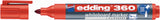 EDDING Whiteboardmarker 360 – Schwarz, Rundspitze 1,5-3 mm, 10 Stück nachfüllbar
