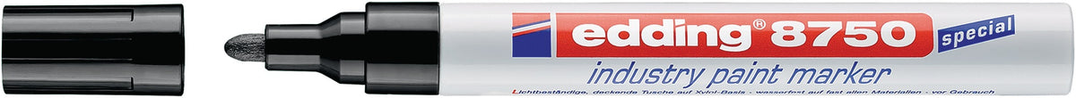 EDDING Industrie-Lackmarker 8750 weiß, Strichbreite 2-4 mm, Rundspitze, 10er-Pack