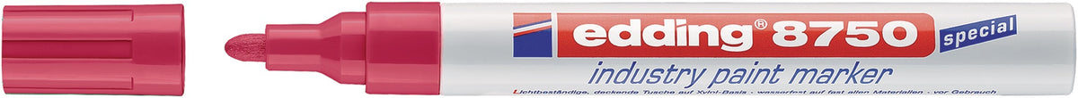 EDDING Industrie-Lackmarker 8750 weiß, Strichbreite 2-4 mm, Rundspitze, 10er-Pack