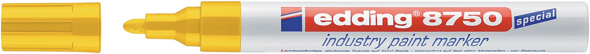EDDING Industrie-Lackmarker 8750 weiß, Strichbreite 2-4 mm, Rundspitze, 10er-Pack