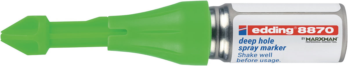EDDING Bohrloch-Spraymarker 8870 neongrün – Kreidespray mit Düse für Markierungen bis 50 mm Tiefe