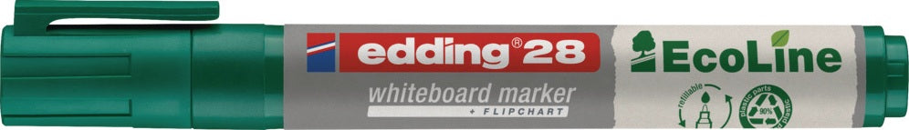 EDDING Whiteboardmarker 28 EcoLine schwarz, Rundspitze 1,5-3 mm, 10er Pack