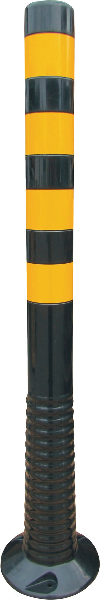 TEMKA Sperrpfosten aus Kunststoff, orange/weiß, Ø 80 mm, Höhe 1000 mm, zum Aufschrauben inkl. Befestigungsmaterial