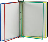 TARIFOLD Wandhalter für 5 Sichttafeln DIN A4, Drahtrahmen kunststoffummantelt, blau
