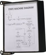 TARIFOLD Wandhalter 5 Sichttafeln PP schwarz mit Neodym-Magnet für DIN A4