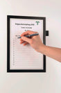 DURABLE Magnetrahmen DIN A4 schwarz selbstklebend, Front offen – Magnetische Vorderseite für schnellen Informationswechsel