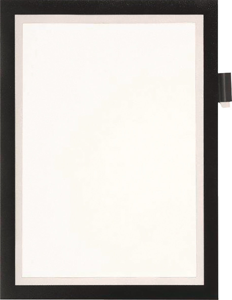 DURABLE Magnetrahmen DIN A4 schwarz selbstklebend, Front offen – Magnetische Vorderseite für schnellen Informationswechsel