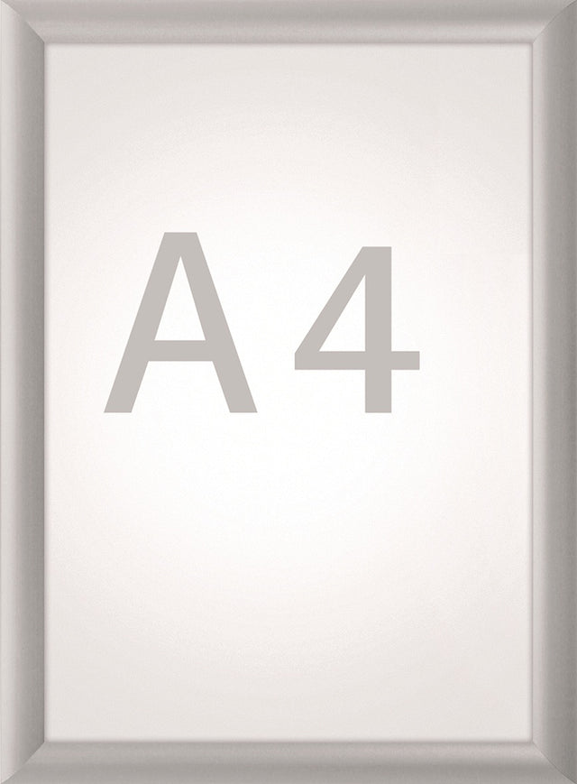 MAUL Klapprahmen DIN A4 aluminium eloxiert – B1 zertifizierter Wechselrahmen