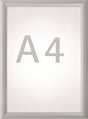 MAUL Klapprahmen DIN A4 aluminium eloxiert – B1 zertifizierter Wechselrahmen