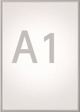 MAUL Klapprahmen DIN A4 aluminium eloxiert – B1 zertifizierter Wechselrahmen