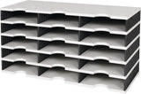 STYRO Sortierablage Trio 15 Fächer Polystyrol grau/schwarz – 723 x 363 x 331 mm