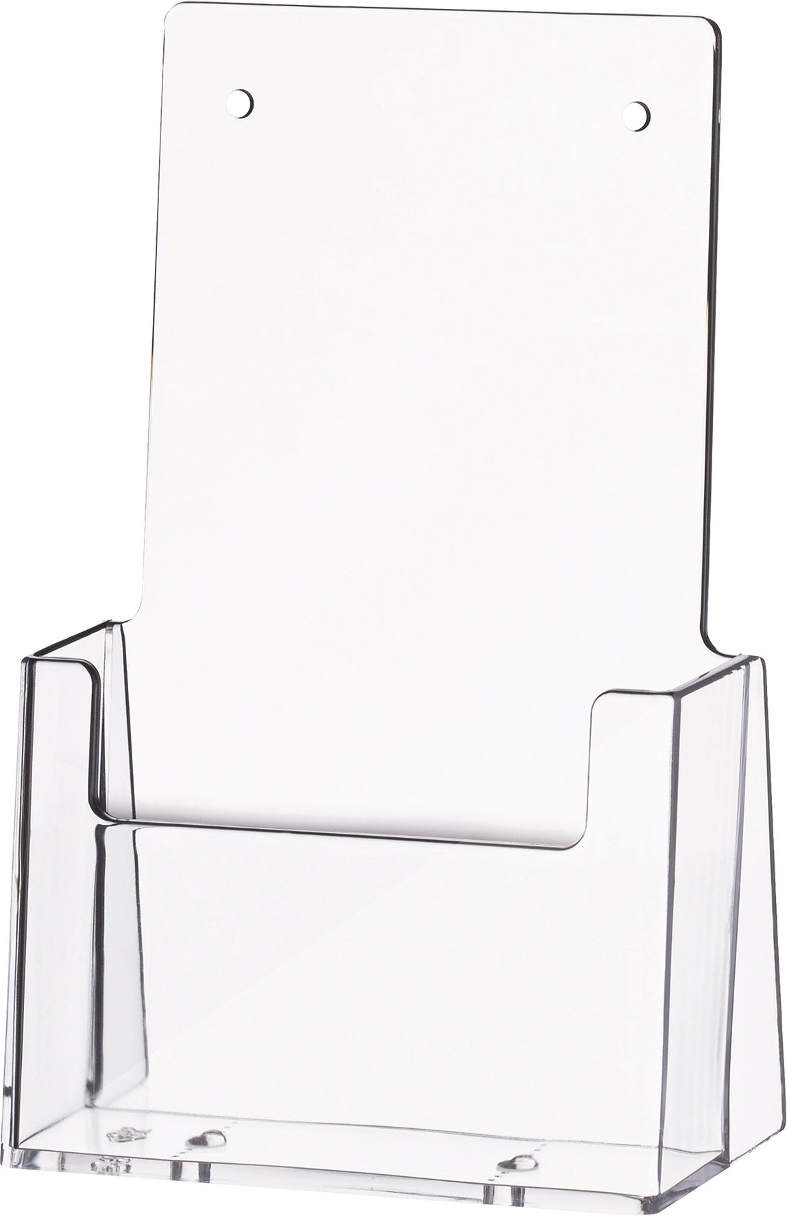 HELIT Tischprospekthalter 1/3 DIN A4/C6 lang, freistehend, Kunststoff glasklar, transparent