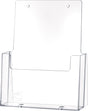 HELIT Tischprospekthalter DIN A5 hoch, freistehend, Kunststoff transparent – 1 Fach