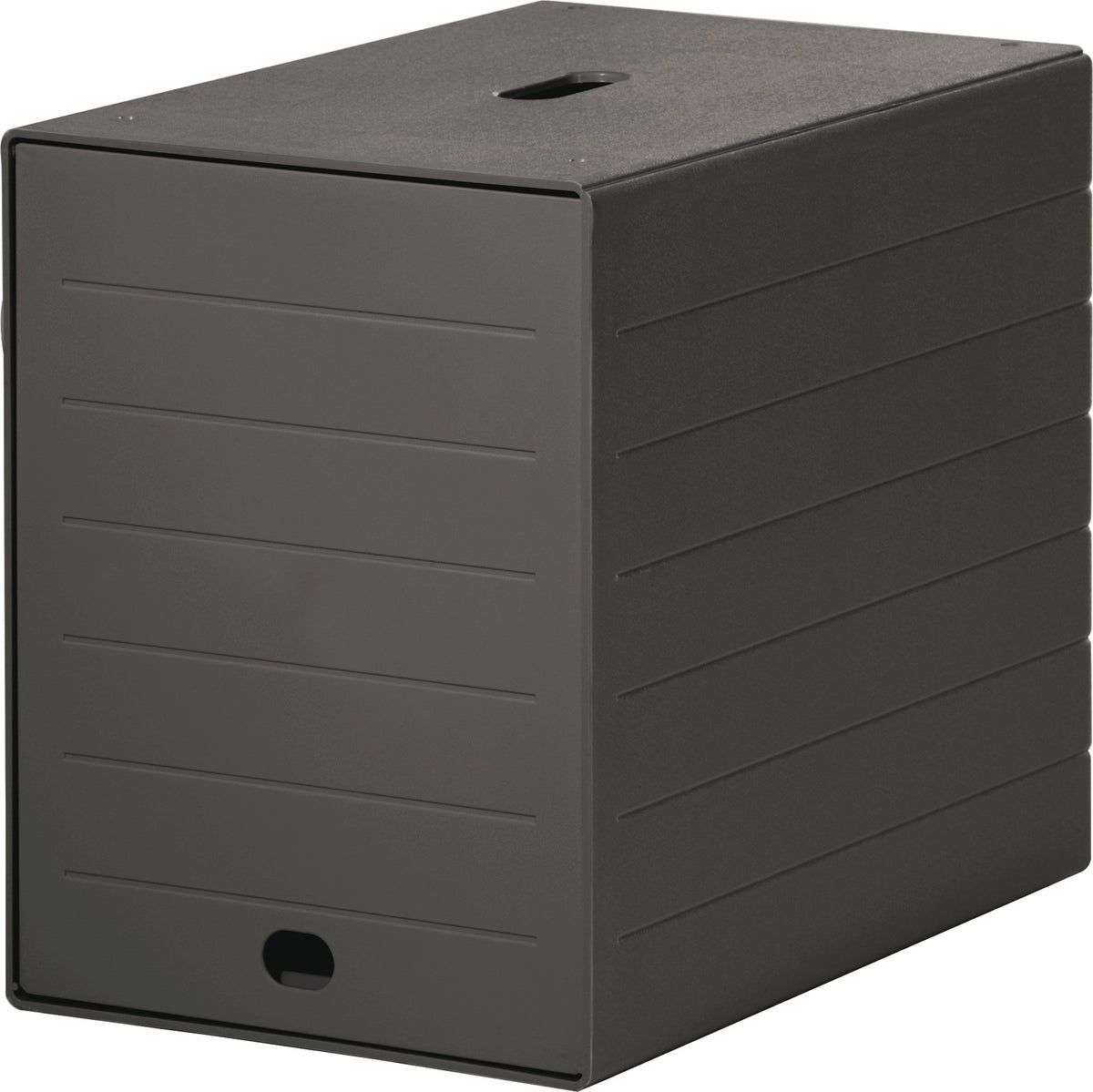 DURABLE Schubladenbox 7 Schubladen mit versenkbarer Frontklappe, anthrazit, H322xB250xT365 mm