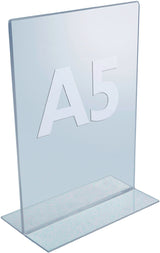 Twinco Solution Tischaufsteller DIN A5 Acryl transparent freistehend