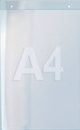 Twinco Solution Wandprospekthalter DIN A4 hoch aus transparentem Acryl