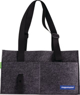 MAGNETOPLAN Moderatorentasche aus 100 % recyceltem Polyester, 450 x 250 x 150 mm, grau