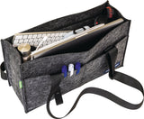 MAGNETOPLAN Moderatorentasche aus 100 % recyceltem Polyester, 450 x 250 x 150 mm, grau