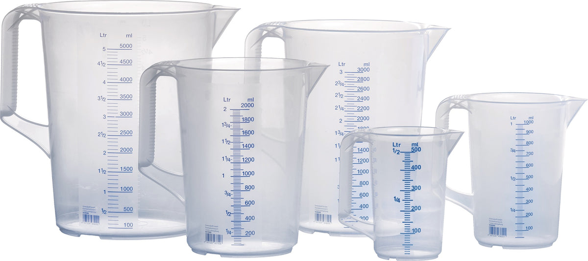 HÜNERSDORFF Messkanne 500 ml Polypropylen transparent mit geschlossenem Griff