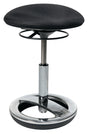 TOPSTAR Drehhocker mit Standfußring – Polster schwarz, Sitzhöhe 440-570 mm