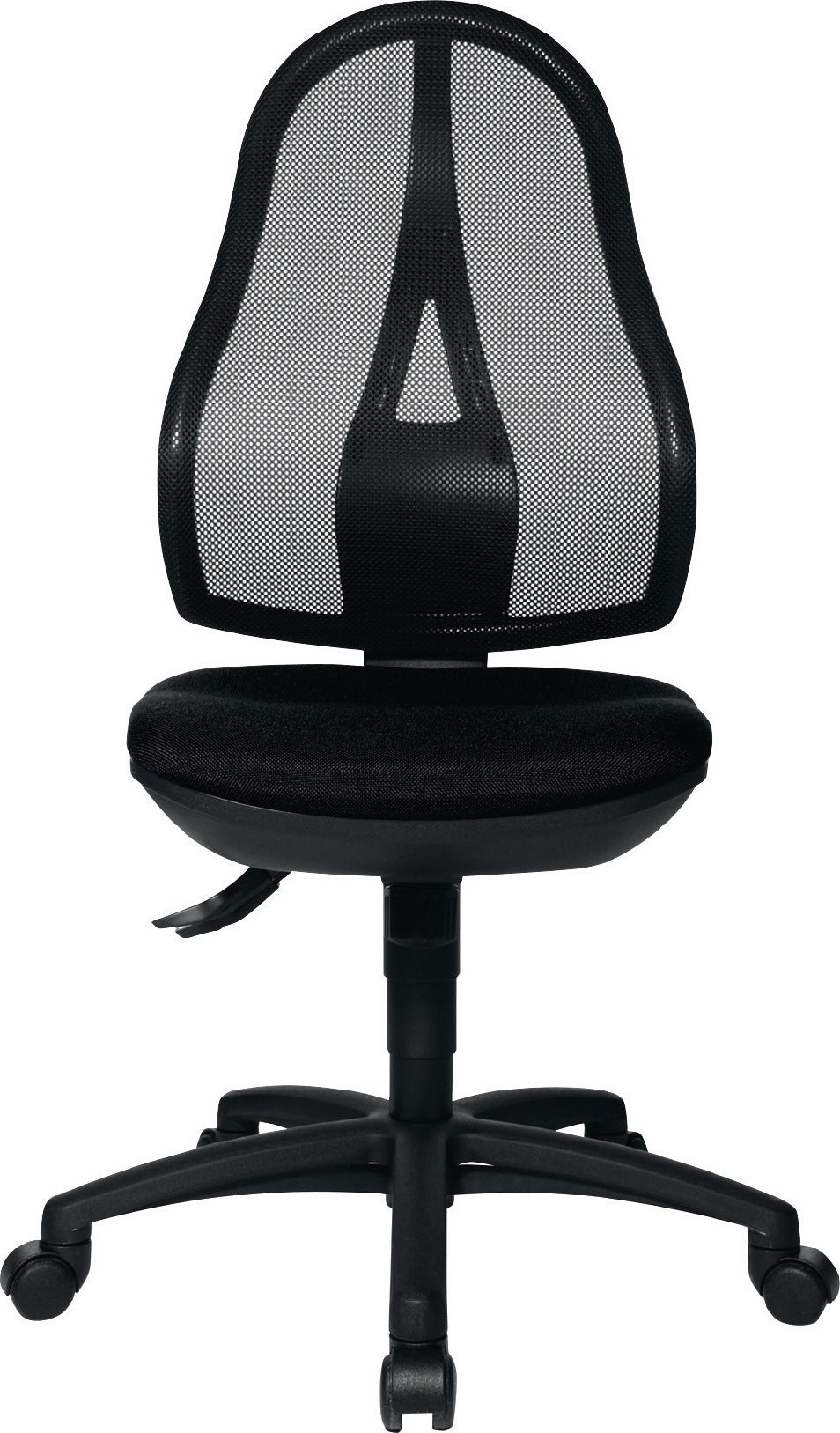 TOPSTAR Bürodrehstuhl mit Punktsynchrontechnik, Netzrücken, 110 kg, schwarz