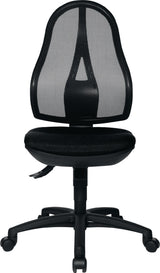 TOPSTAR Bürodrehstuhl mit Punktsynchrontechnik, Netzrücken, 110 kg, schwarz
