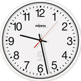 Peweta Funkuhr Ku.weiß D.250mm 1,5V Zahlen – Automatische Zeiteinstellung