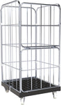 Rollbehälter Basicline 845x724x1530 mm 4-seitig mit 2-teiliger Tür, 500 kg, Polypropylen-Rollen
