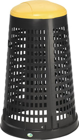 VAR Korbständer D525xH880mm Polypropylen schwarz mit grauem Deckel für 120 l Säcke