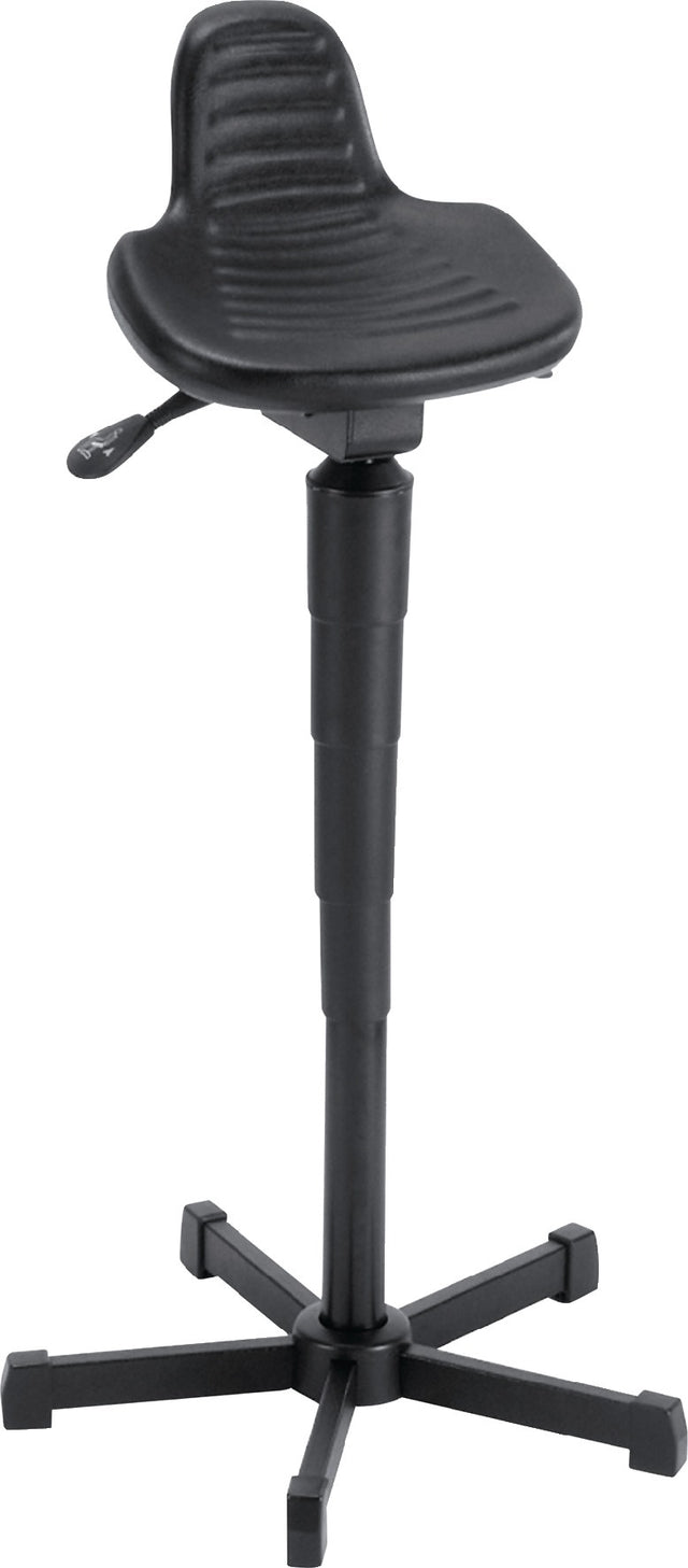 MEY Stehhilfe PU-Schaum mit Rückstütze, höhenverstellbar 610–895 mm, schwarz