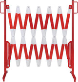 Dancop Scherengitter L3600xH1000mm mit Standfuß rot/weiß – Schnelle Absperrung
