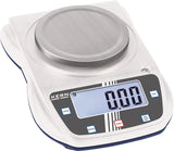 KERN Tischwaage 0,5 kg Wägebereich, 0,1 g Ziffernschritt, Edelstahl-Wägeplattform Ø 105 mm