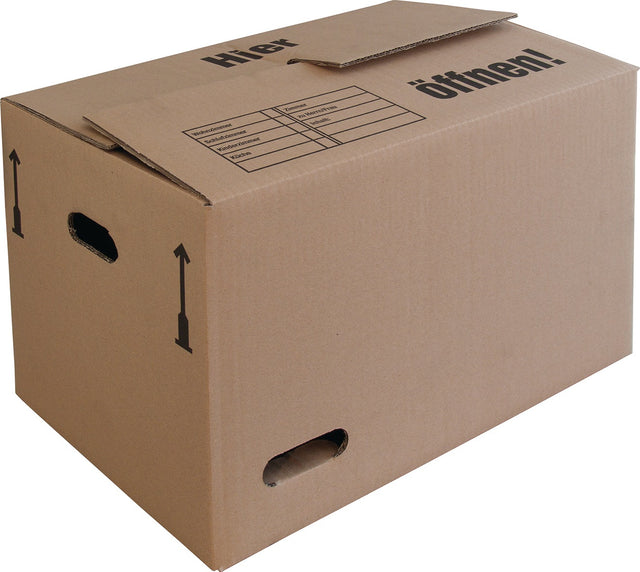 TransPak Umzugskarton Wellpappe zweiwellig braun 440x340x474 mm – 10 Stück